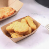 Kunsui disposable kraft paper boat box commercial snack French fries fried skewers barbecue open tray fried chicken boat shaped packaging box No. 3 kraft paper boat 50 pieces