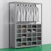 Baigang stainless steel clothes and shoes integrated cabinet dust-free and sterile purification workshop hangers factory workshop laboratory shoe cabinet coat and hat 201 clothes and shoes integrated 12-grid shoe cabinet