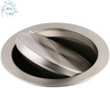 Stainless steel embedded countertop cover, square black swing cover, hidden trash can decorative cover under the sink, round part customized D270G430 two-piece set