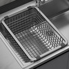 YOUQIN Kitchen 304 Stainless Steel Sink Drain Basket Washing Sink Drain Basket Sink Dish Basin Dish Drain Rack 39 Gray Nano Encrypted Model