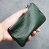 GOYN blue leather men's genuine leather zipper small wallet long cowhide large capacity new women's trendy small handbag dark green