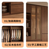Xucai all solid wood wardrobe bedroom home modern simple 2025 new handle-free rental house children's customized wardrobe 140 main cabinets