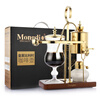 Mongdio Royal Belgian Pot Home Stainless Steel Siphon Coffee Maker Filter Pot Coffee Pot Set Rich Gold