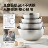 Cui Dahuang 304 stainless steel leaky basin dish basin household rice washing sieve dish basin kitchen dish basin large basin drain basket basin manager recommended 25cm set drain basin sieve