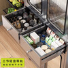 Wen Yijia 304 stainless steel sideboard cabinet home kitchen drawer cupboard restaurant tea cabinet pot storage 304 online and offline stainless steel door 600 wide 2-4 doors