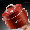 GPHF Japan 316L stainless steel mini small insulated lunch box office worker portable breakfast box with lid bowl single layer lunch box 1 Chinese red 620ML can be heated in a microwave oven