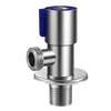 Steel pre-made products 304 stainless steel triangular valve, water stop valve, eight-figure valve, thickened 4-point hot and cold universal angle valve, thickened 4-point hot water (red label), one price