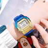 Retro style watch Casio flat alarm clock temperament Korean simple electronic watch men, women, students and children colorful multi-functional handsome niche couple waterproof black