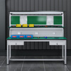Kegan diy aluminum alloy anti-static workbench aluminum profile operating table computer table workshop factory assembly line assembly table repair table can be customized including accessories 1600*600*1600 double drawer