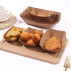 Kunsui disposable kraft paper boat box commercial snack French fries fried skewers barbecue open tray fried chicken boat shaped packaging box No. 3 kraft paper boat 50 pieces