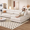 Xinyi government subsidizes cream-style leather sofa for living room with light luxury and high-end feeling 2025 new corner chaise seat sofa Antibacterial cat scratch leather + natural washed latex 2.8m four-seat straight sofa + chaise seat sofa