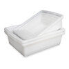 Box storage box plastic basket rectangular white plastic box Malatang kitchen storage basket plastic frame commercial extra thick 01 25*19*7cm