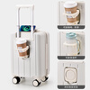 Bei Chuzhong suitcase 14-inch trolley case Spring Airlines 20x30x40 small travel password box that can be boarded on the plane without checking in, ivory white-14 inches, cup holder + USB charging port + detachable wheels, high-looking boarding case, suitable for short-distance business trips of 1 to 2 days