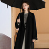 Sancai ingenious coat 100 sheep wool Sancai 2025 winter new style lapel double-sided woolen coat long women's M