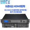 Decoder 88 switch in and splicing out compatible with multi-screen monitoring Dahua processor video matrix Haikang HDMI 8 in and 8 out 4K 30HZ (seamless fast switching/with splicing/plug-in