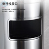 Cigarette butt trash can, stainless steel smoking room ashtray trash can, hotel lobby vertical peel box integrated public office, square sanded with iron inner bucket