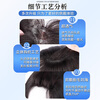 Sky Tree Cloud Gauze Wig Piece Women's Top Hair Replacement Piece Covers White Hair Real Human Hair Volume Increases Hair Volume Breathable and Natural Same Style in Live Broadcast Room - Eight Figure Style Natural Color 25cm