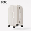 Cece suitcase women's large capacity thickened aluminum frame suitcase male student trolley password suitcase oatmeal color 26 inches