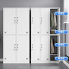 Ni Zhier steel locker staff dormitory locker multi-door shoe cabinet with lock gym bathroom dressing storage iron cabinet 3-door locker