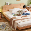 Original element solid wood children's bed for boys and girls modern simple single bed beech 1.2 meters E201N