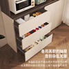 Mi Xin Pet Home Antique Solid Wood Sideboard Against the Wall Integrated Multi-Function Storage Cabinet Wine Cabinet Guest Restaurant Chinese Tea High Cabinet G Type Length 160cm Cream White + Walnut Double Door