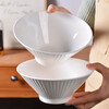 7-inch pure white vertical pattern bamboo hat bowl household ceramic tableware noodle bowl vegetable bowl ceramic bowl 4 pure white 7-inch vertical pattern bamboo hat bowl