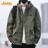 JEEP Jeep Jacket Men's Autumn and Winter Assault Jacket Workwear Men's Casual Trendy Tops Army Green 2XL