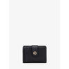 MICHAEL KORS Women's Mini Card Holder Compact, Portable and Practical Folding Wallet with Coin Bag Black F