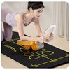 Perfect Abdominal Wheel Special Mat Anti-Slip Silent Position Mat Sports Skipping Rope Silicone Pad Shock Absorbing Sound Insulation Non-Slip Wear Resistant Cool Black Abdominal Wheel-Skipping-Yoga Special Mat 160cm*70cm Thickness 6mm