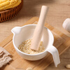Baijie ceramic grinding bowl baby food supplement grinder baby rice paste bowl with grinding rod household manual grinding tableware