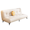 Qinuo Yunduo sofa folding dual-use integrated sofa bed rental apartment economical new fabric small sofa off-white latex model three-speed adjustment 1.8 meters long wear-resistant cat scratch leather