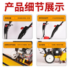 Wornonside's new grass-breaking and field-returning machine, four-wheel drive micro-tiller, diesel multi-functional gasoline self-propelled orchard weeding mower, four-wheel drive 170F gasoline hand-pulled machine, 50cm wide, grass-breaking knife + rotary tiller + furrow plow