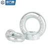 Guwanji iron galvanized lifting eye nut DIN582 lifting nut ring nut lifting lug ring lifting ring German standard carbon steel lifting eye nut galvanized German standard M12 (2 pieces)