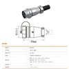 Weipu WS20 aviation plug 2-pin 3-pin 4/5-pin 67-pin 9-pin 12-pin 15-pin power plug industrial connector WS20J2TQ (male)