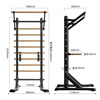 New Product Horizontal Bar Home Indoor Pull-Up Device Parallel Bar Rack Single Bar Floor Standing Bar Home Rib Wood Rack Black/Household Horizontal Bar + Adjustable Parallel Bar