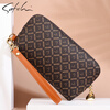 SATCHI Wallet Women's Long Clutch Fashion Printed Wallet Large Capacity Card Holder Coin Purse Women's Bag Brown-