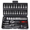 Mi Lan 46-piece tool set for car, motorcycle, ratchet wrench, bread, multi-functional repair home set, 2+32+6 auto repair tool set, half price today only, the price is too low