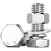 Tianzhuo Hardware 201 stainless steel external hexagonal bolt and nut set screw flat elastic gasket combination M8M10 M10*30-20 set