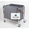 Folding linen cart hotel stainless steel collection trolley room entrance hotel property service cart room hygiene cleaning stainless steel folding cart gray