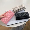 Kangaroo Clutch Women's 2025 Spring New Style Fashion Wallet Large Capacity Textured Folding Women's Rivet Clutch Trendy Black