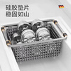 WCZ German drain basket kitchen sink stainless steel drain trough drain rack wash basin sink large single tank water filter 304 encrypted outer diameter (length 37*width 23.5*height increased to 15) table-mounted sink
