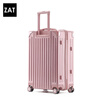 ZAT high-looking zipper suitcase trolley suitcase small boarding case password box rose gold 29 inches