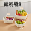 Cui Dahuang Drainage Basket Wash Basin Double Layer Thickened Kitchen Household Fruit Basket Drainage Basket Large (27*25*11.4)