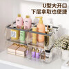 Jinlongxing desktop storage box three-layer with handle cosmetics office supplies snack storage basket sundry storage rack transparent color