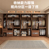 Xucai all solid wood wardrobe bedroom home modern simple 2025 new handle-free rental house children's customized wardrobe 140 main cabinets
