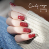 CandyMoyo healthy 0-toxic water-based nail polish no-bake manicure long-lasting whitening non-tearable red fine glitter New Year gift