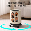 Baiyite trash can household 2025 new model living room kitchen bedroom removable high-value cartoon cute sanitary bucket with wheels large round trash can without lid and wheels