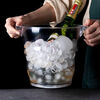 Enshousu PC acrylic ice bucket large creative iced soda drink ice bucket commercial ingot red wine champagne beer bucket 12L large ingot ice bucket 9637 holds about 20 small PC materials