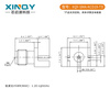 XINQY Xinqiyuan SMA RF coaxial connector PCB printed board test socket 0-6G KCD19 edge card board KE offset feet Inner conductor length 4.8mm, adaptable board thickness 0.8mm 50-199 unit price options