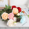 3 peonies artificial flowers wedding decoration artificial flowers artificial peonies home living room decoration flowers three peonies (white) 1 branch